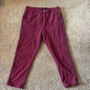 Bugatchi Burgundy Sweatpants with Black Trim
